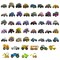 Wrapables Waterproof Vinyl Stickers for Water Bottles, Laptop, Phones, Skateboards, Decals for Teens, 100pcs, Trucks